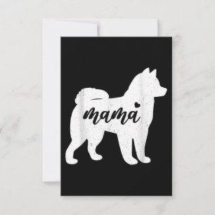 Husky Mthers Day Dog Paw Lover Gift RSVP Karte