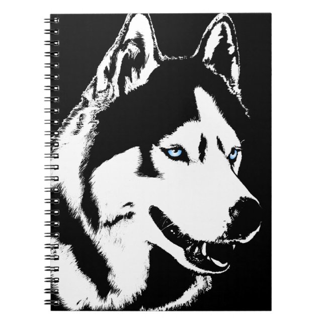 Husky Notebook Siberian Husky Gifts & Books Notizblock (Vorderseite)