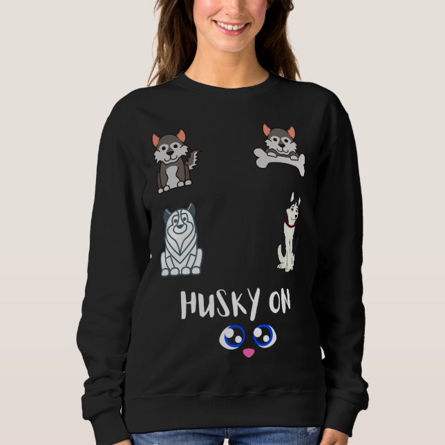 Husky on Watch Sweatshirt (Vorderseite)