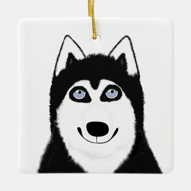 Husky Ornament (Vorderseite)