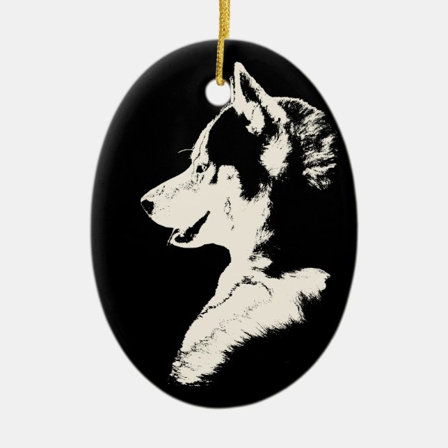 Husky Ornament Personalisiert Husky Pup Geschenke (Vorne)