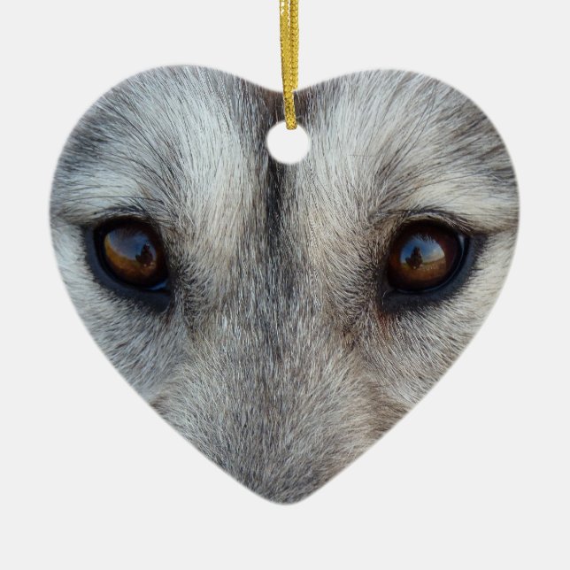 Husky Ornament Wolf Pup Keepake Dog Geschenke (Vorne)