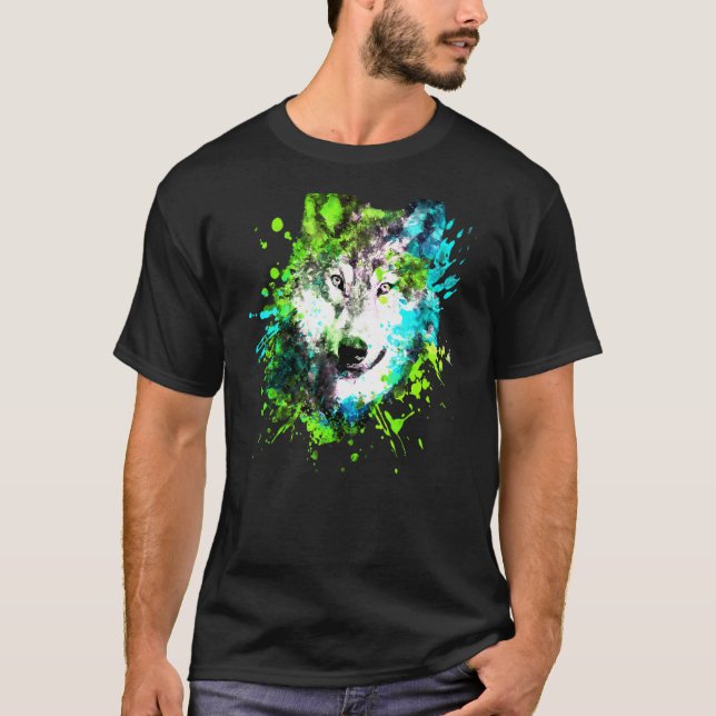 Husky Painting Wolves T-Shirt (Vorderseite)