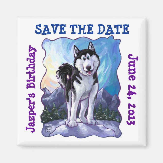 Husky Party Center Magnet (Vorne)