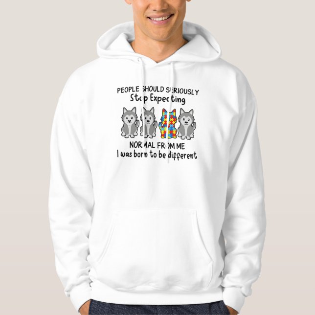 Husky People Should Seriously Autism Awareness Hoodie (Vorderseite)