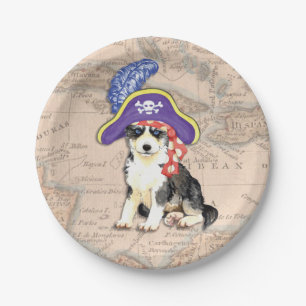 Husky Pirate Pappteller