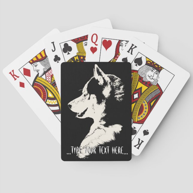 Husky Playing Cards Personalisieren Schlittenhunde Spielkarten (Rückseite)