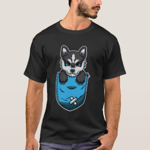 Husky Pocket Style T-Shirt