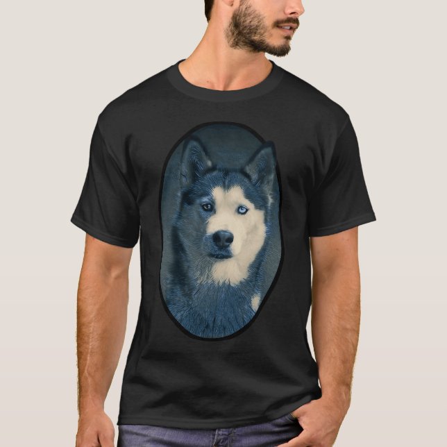 Husky Portrait T-Shirt (Vorderseite)
