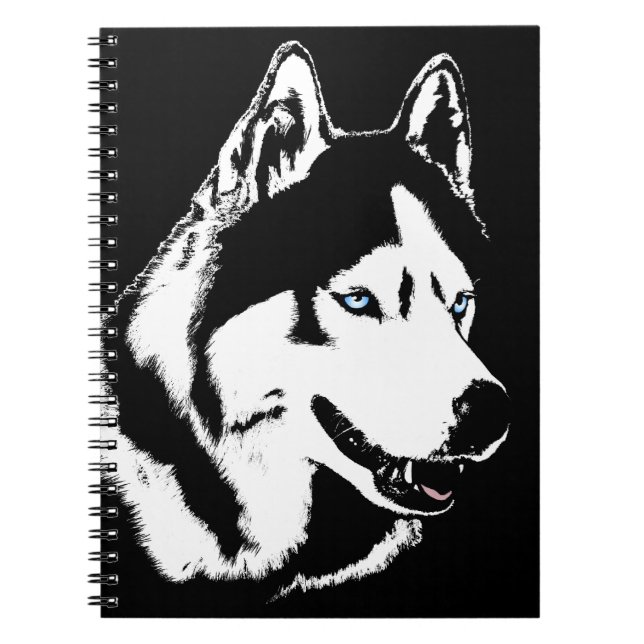 Husky Pup Notebook Siberian Husky Geschenke & Büch Notizblock (Vorderseite)