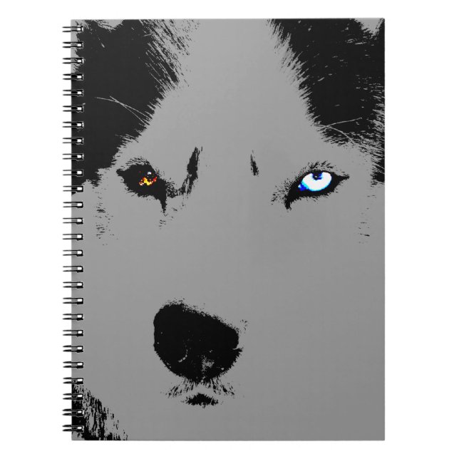 Husky Pup Notebook Siberian Husky Journal Books Notizblock (Vorderseite)