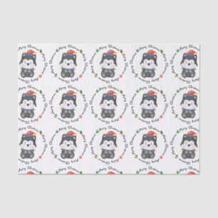 Husky Puppy Dog Niedlich Elf Festive Frohe Weihnac Seidenpapier