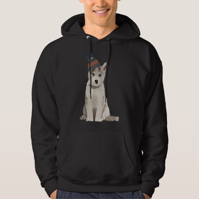 Husky Puppy Hoodie (Vorderseite)