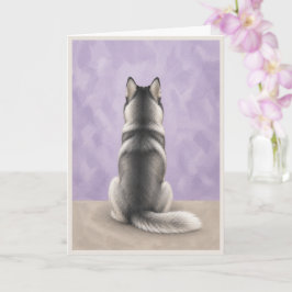Husky-Rainbow-Bridge-Beileidskarte Karte
