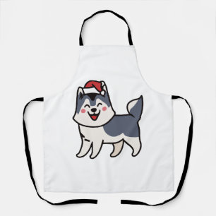 Husky Santa Dog Lover Malamute Schürze
