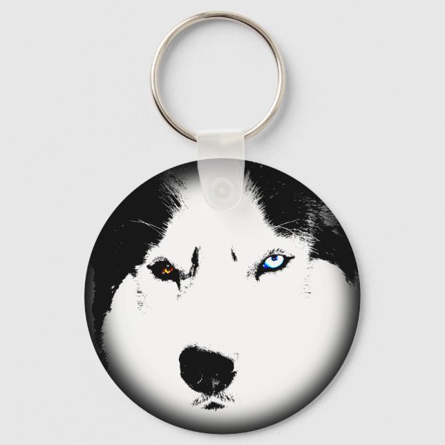 Husky Schlüsselanhänger Husky Malamute Dog Schlüss (Vorderseite)