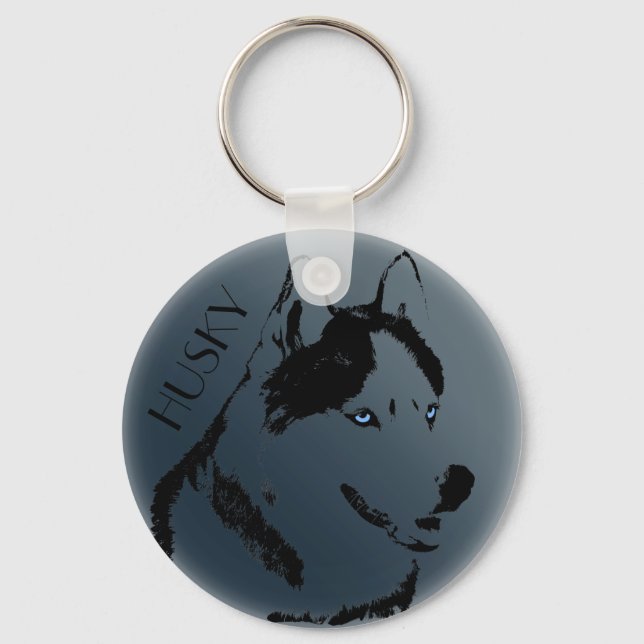 Husky Schlüsselanhänger Husky Malamute Schlüsselan (Vorderseite)