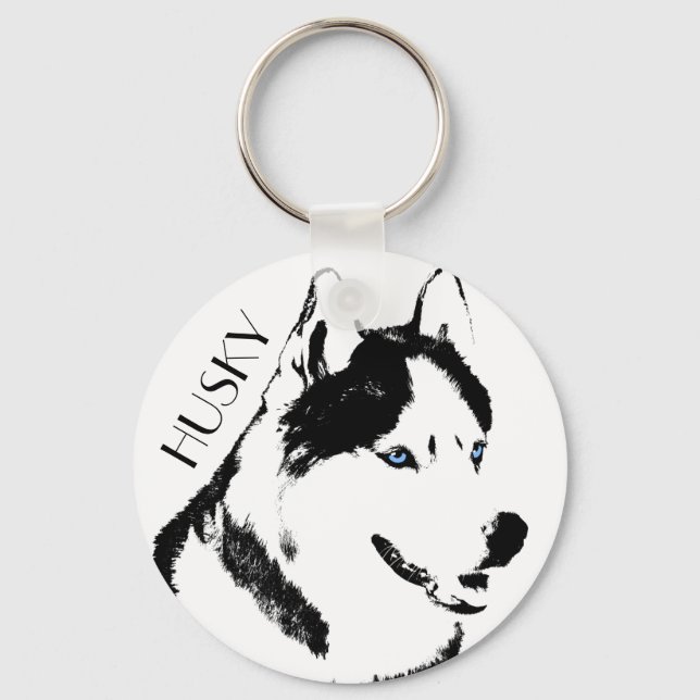 Husky Schlüsselanhänger Husky Malamute Schlüsselan (Vorderseite)