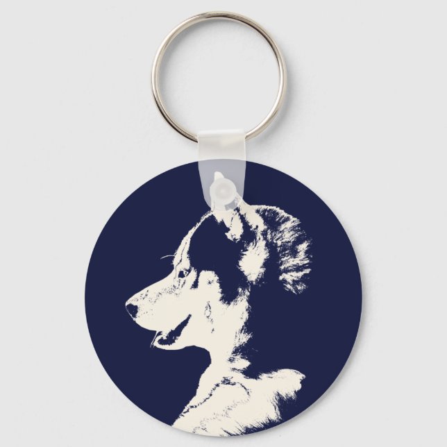 Husky Schlüsselanhänger Sibirian Husky Malamute Ge (Vorderseite)