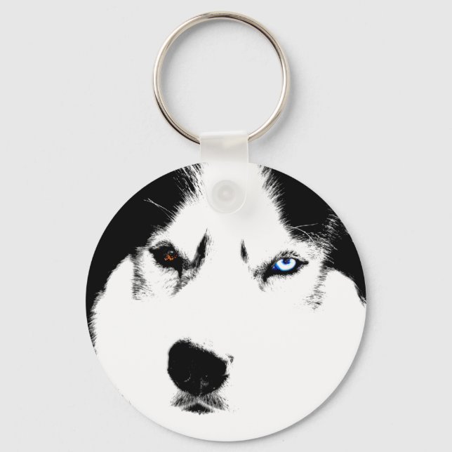Husky Schlüsselanhänger Sibirian Husky Malamute Ge (Vorderseite)