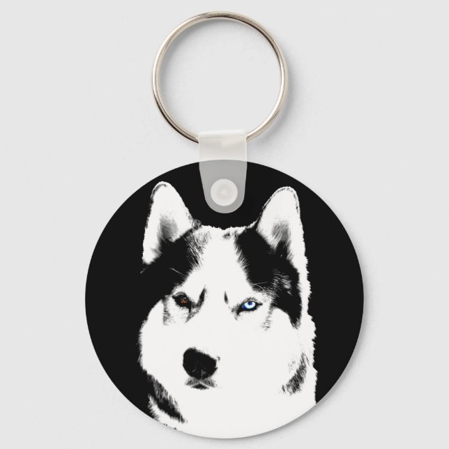 Husky Schlüsselanhänger Sibirian Husky Malamute Ge (Vorderseite)