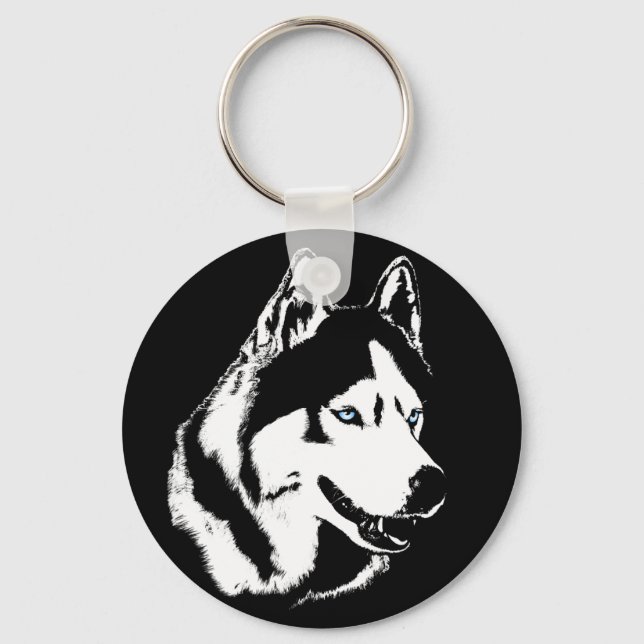 Husky Schlüsselanhänger Sibirier Husky Malamute Do (Vorderseite)