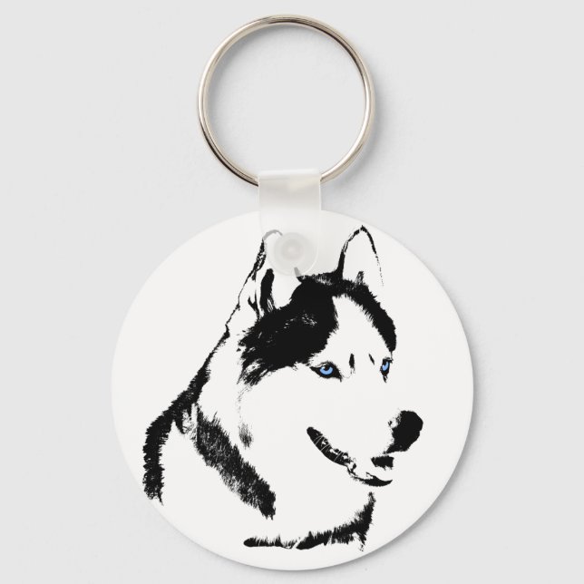 Husky Schlüsselanhänger Sibirier Husky Malamute Do (Vorderseite)