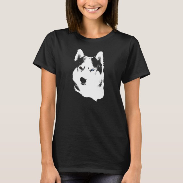 Husky-Shirt Husky-Malamute-Schlitten-Hundeshirt T-Shirt (Vorderseite)