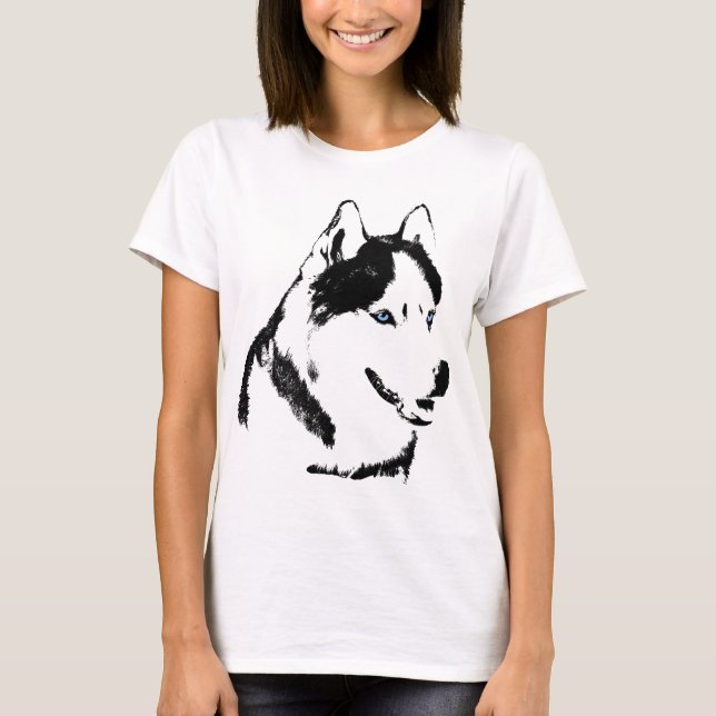 Husky Shirts Ladys Husky Sled Hundeshirt (Vorderseite)