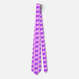 Husky Siberian Dog Lover Pink & Blue Krawatte