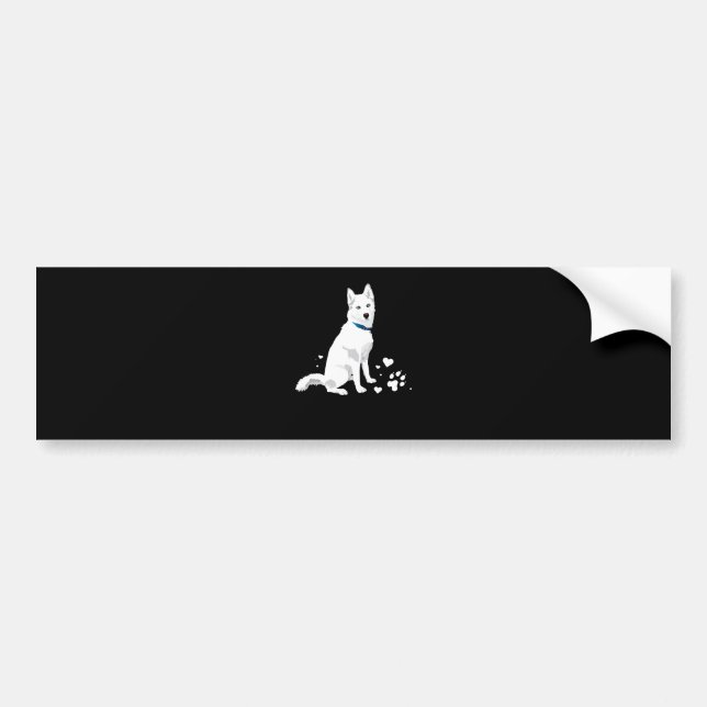 Husky Siberian Husky Sweet White Snow Dog Autoaufkleber (Vorne)