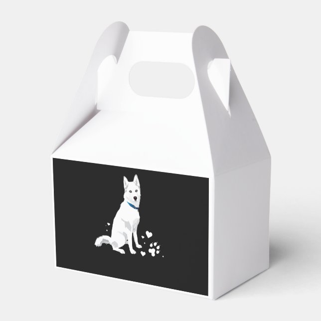 Husky Siberian Husky Sweet White Snow Dog Geschenkschachtel (Vorderseite)