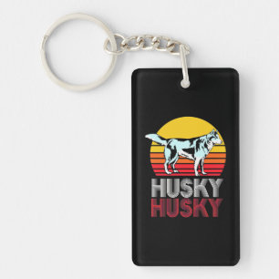 Husky Siberian Retro Vintag Schlüsselanhänger