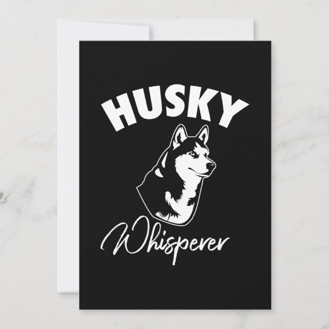 Husky Siberian Whisperer Einladung (Vorderseite)