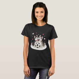 Husky Siberiano with soccer ball T-Shirt