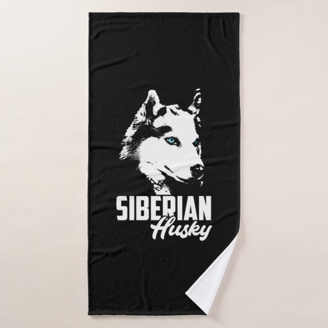 Husky Sibérien robuste (Serviette de bain)