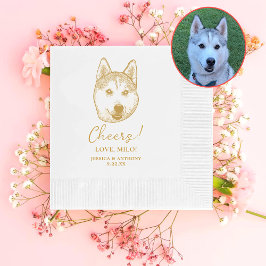 Husky Sibir Dog Personalisiert Cheers Napkins Serviette