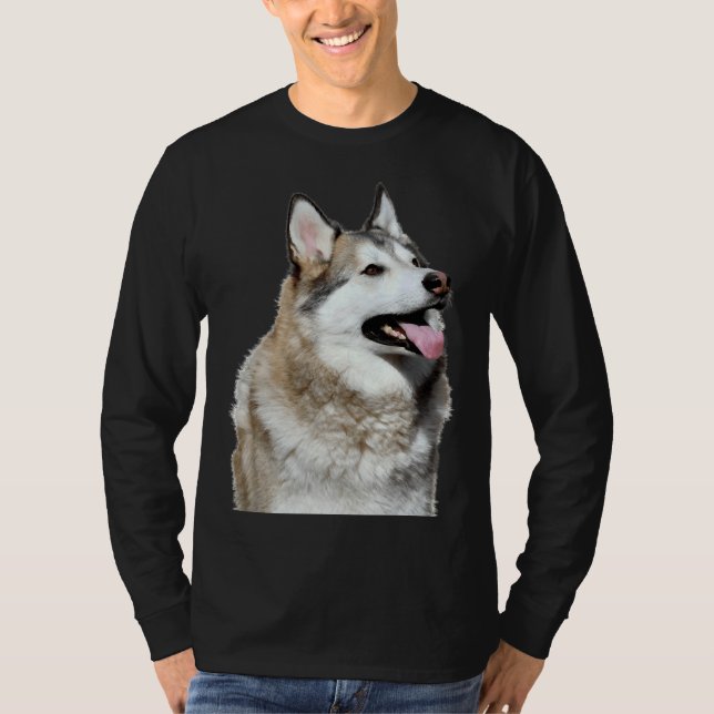 Husky Sitting T-Shirt (Vorderseite)
