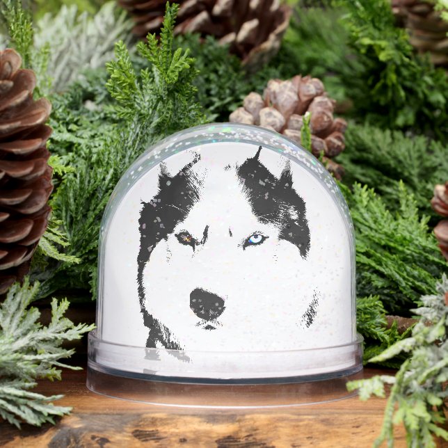Husky Snow Globe Husky Malamute Custom Snow Globe Schneekugeln (Winter)