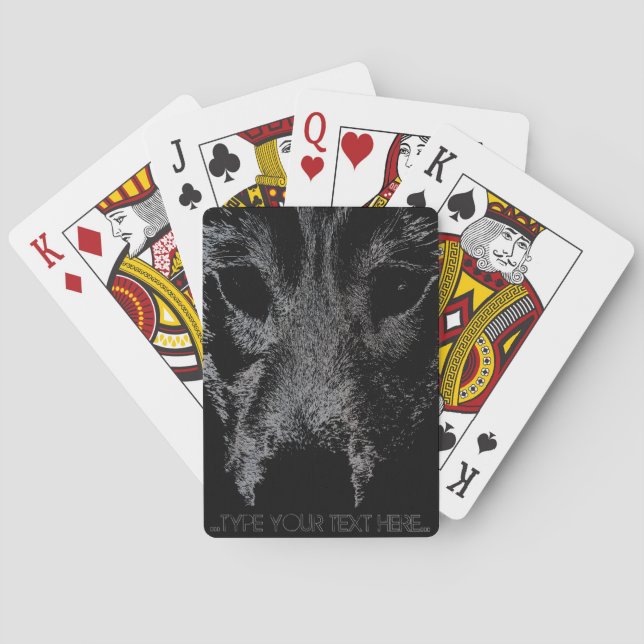 Husky Spielkarten personalisieren Wolf Dog Cards (Rückseite)