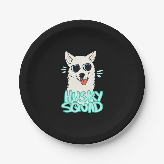 Husky Squad Lovely Pappteller (Vorderseite)