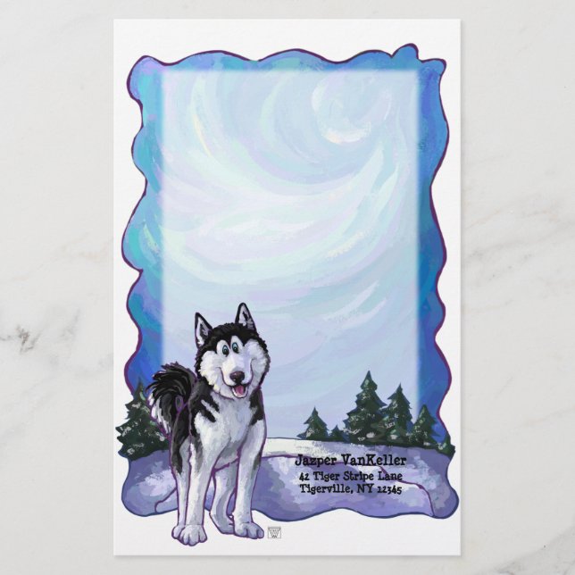 Husky Stationery Briefpapier (Vorderseite)