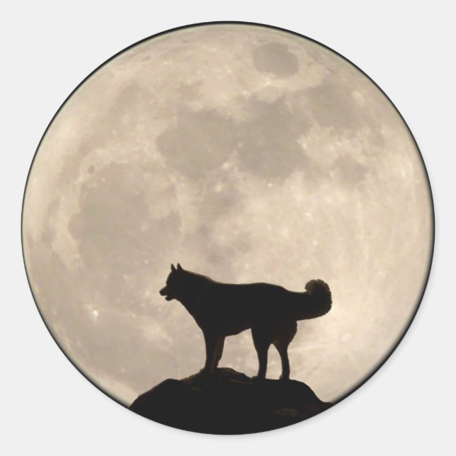 Husky Stickers Siberian Husky Malamute Stickers (Vorderseite)