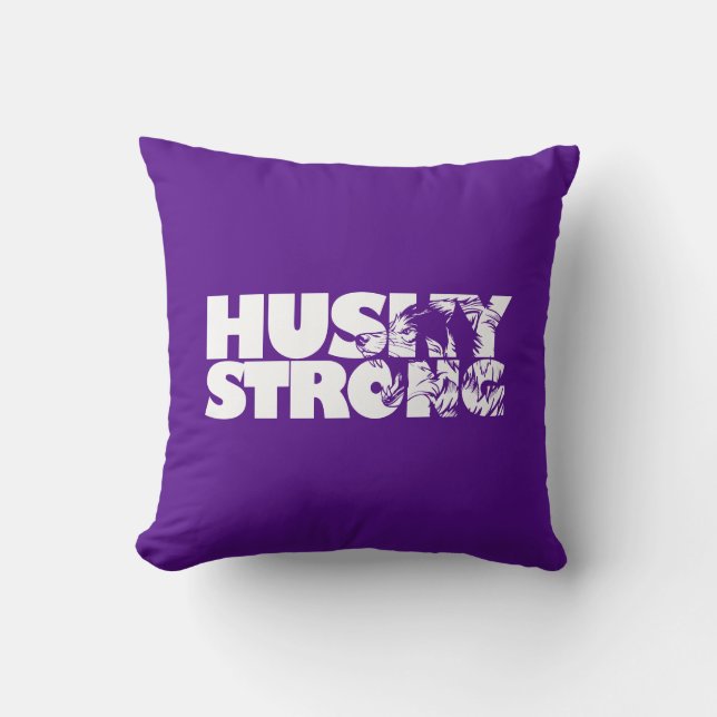 Husky Strong Kissen (Vorderseite)