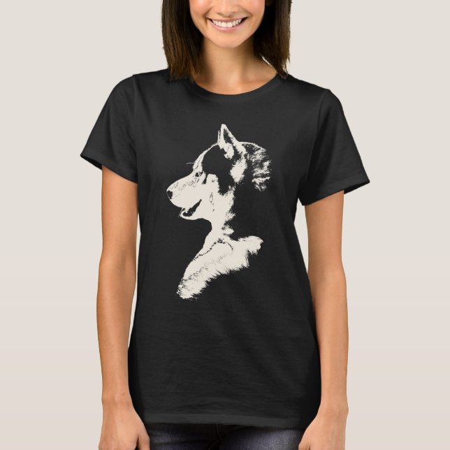 Husky T-Shirt femmes Husky Wolf Tee - shirts d'art (Devant)