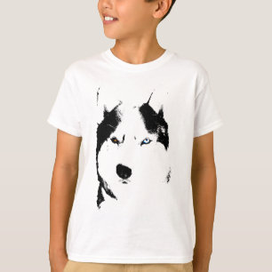 Husky T - Shirt Kids Sled Dog Kid Husky Ringer Shi