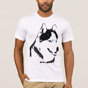 Husky T - Shirt Wolf Husky Art Sled Dog Husky Shir