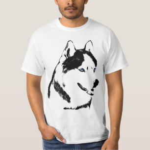 Husky T - Shirt Wolf Husky T-Shirt Schlitten Hund 