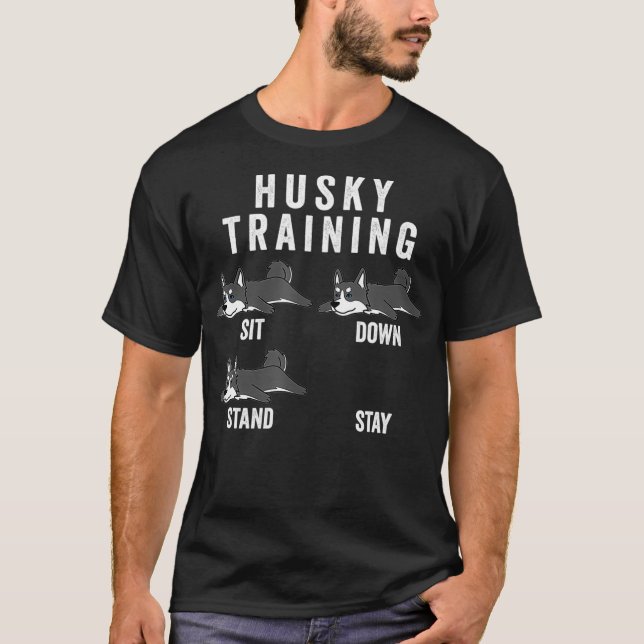 Husky Training Dog T-Shirt (Vorderseite)