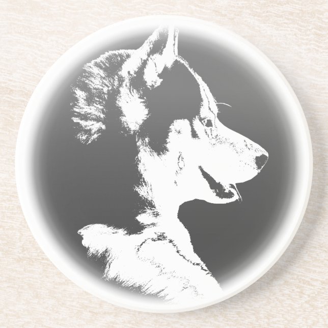 Husky Untersetzer Husky Puppy Dog Untersetzer (Vorne)